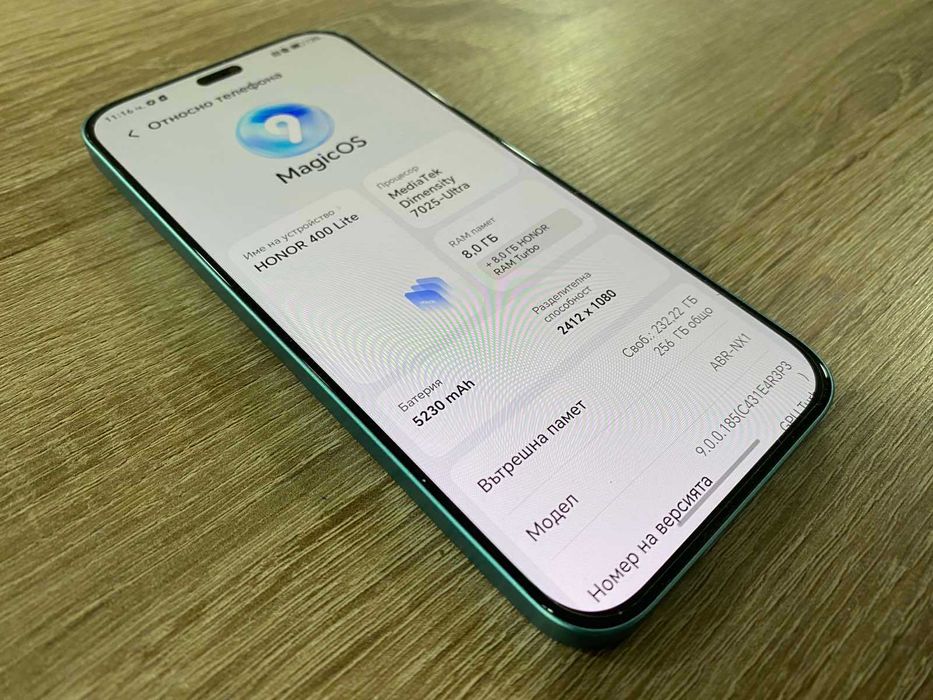 Мобилен Телефон  Honor 400lite  256гб/8гб