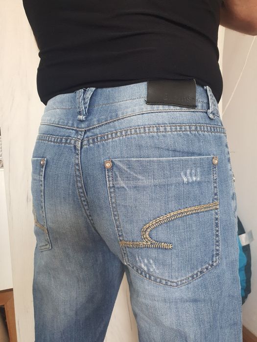 Exe Jeans W30 M pantaloni scurți denim albaștri bărbați casual vară jeans shorts