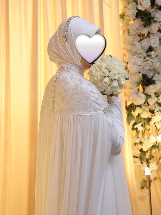 Muslima Kelinlar uchun oq koylak to'y libosi srochna sotiladi