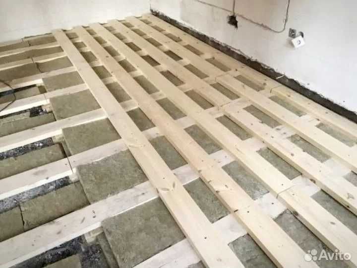 Ремонт полов/ Замена пола в деревянных домах/Шлифовка деревянного пола