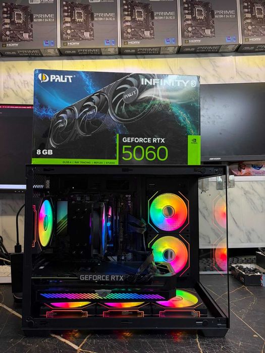 Новый Компьютер Игровой Ryzen 7800x3d/DDR5 16GB/RTX 5060TI 16gb/1tb