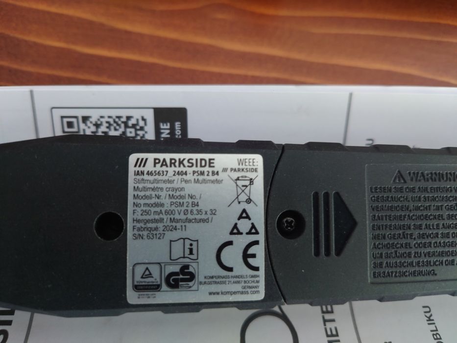 Мултимер  (мултицет) писалка и амперклещи Parkside