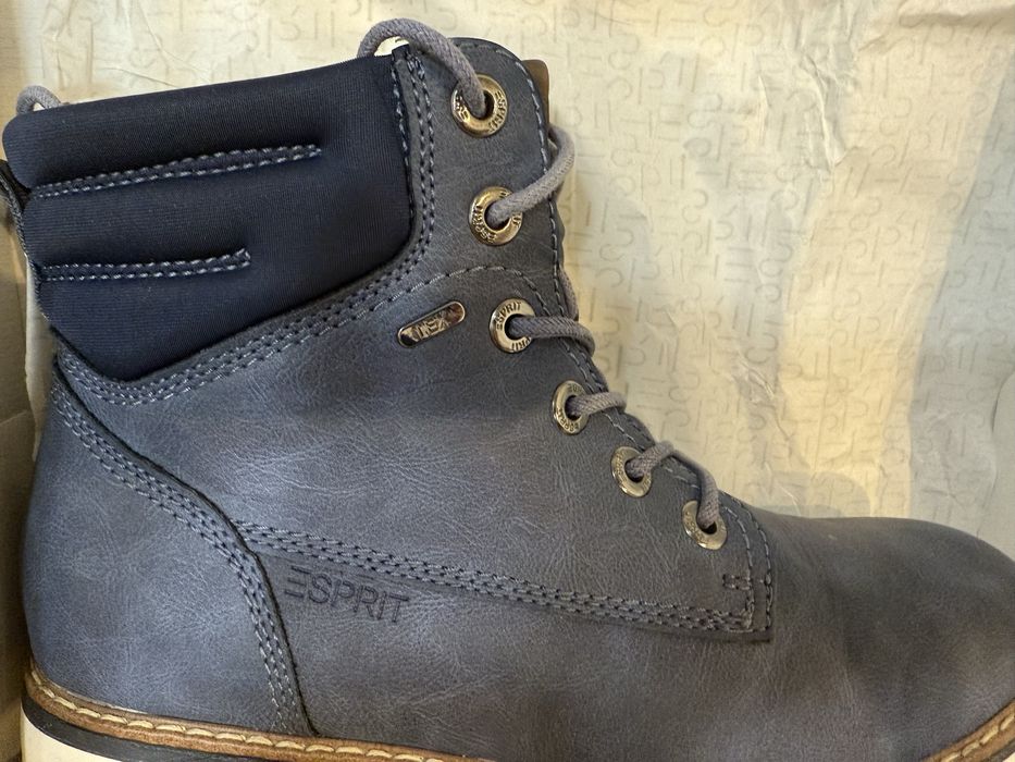 Боти тъмно сини набук Esprit