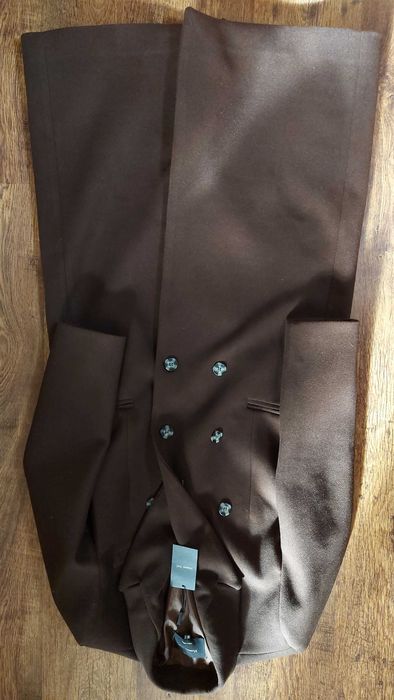 Palton maro din lână de cașmir Massimo Dutti (L) nou