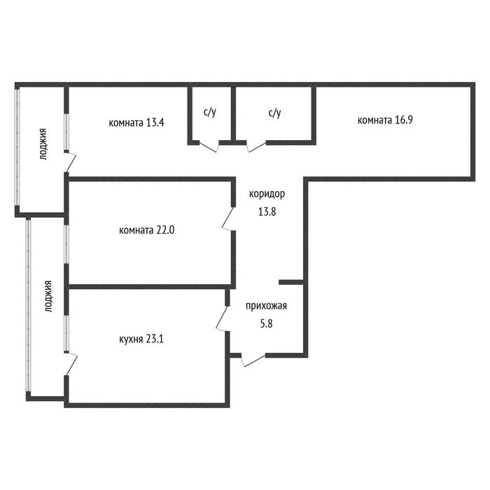 Продажа 3-комнатной квартиры