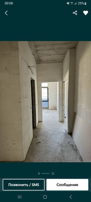 1 комнатная квартира на 3 этаже