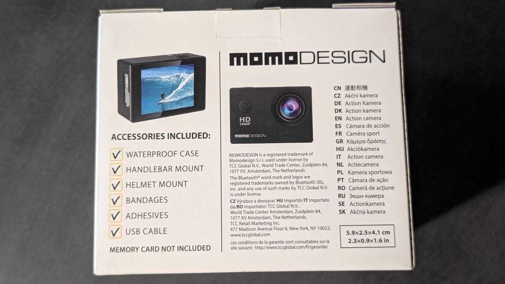 Momo Design ВОДОУСТОЙЧИВА ЕКШЪН КАМЕРА - 1080p, 12MP, microSD