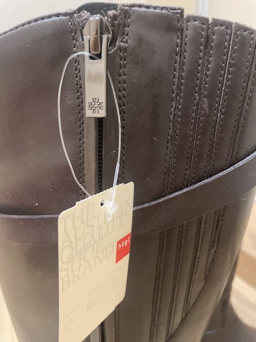 Hogl Кожени ботуши в тъмно кафяво