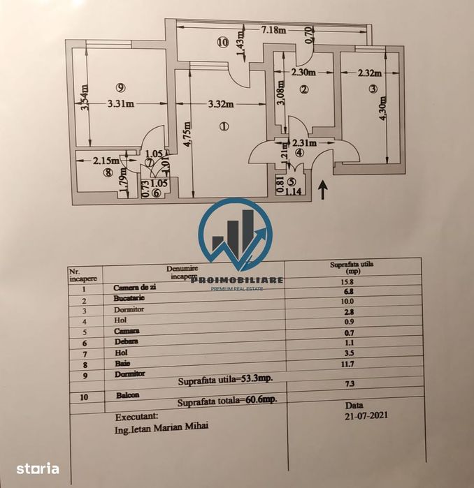 Vand apartament 3 camere Craiovei