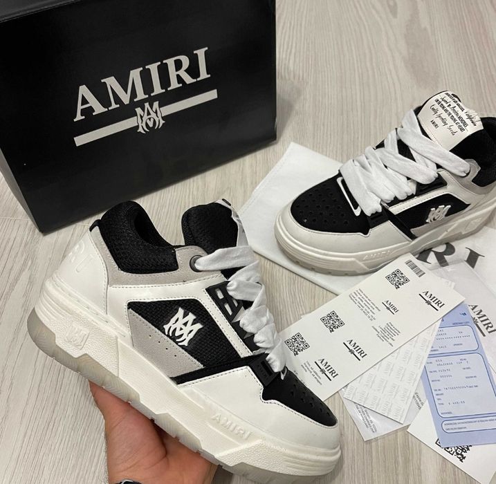 ULTIMELE PERECHI!! Adidasi / Sneakers Amiri MA-1 Alb / Negru Marimi 36-44 Unisex