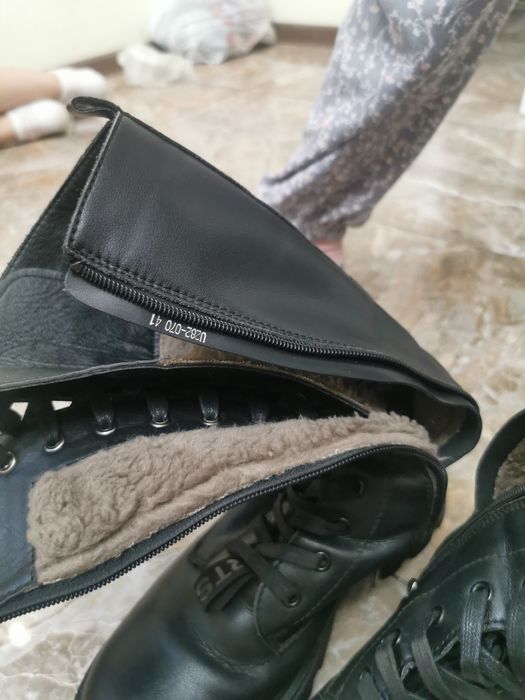 Сапоги женские кожанные