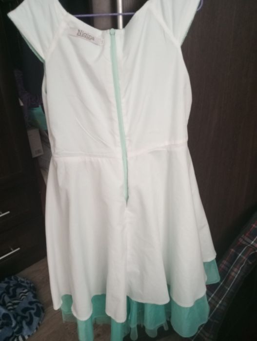 Детское бирюзовое платье 6-8 лет