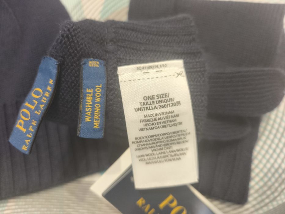 Мъжки шал шапка и ръкавици  Polo Ralph Lauren Merino woоl