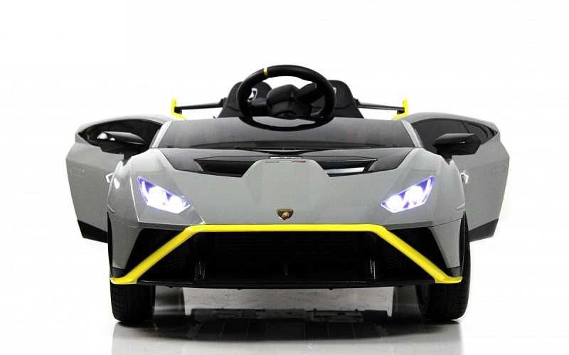 Masinuta electrica copii Lamborghini Huracan Silver cu telecomanda 12v