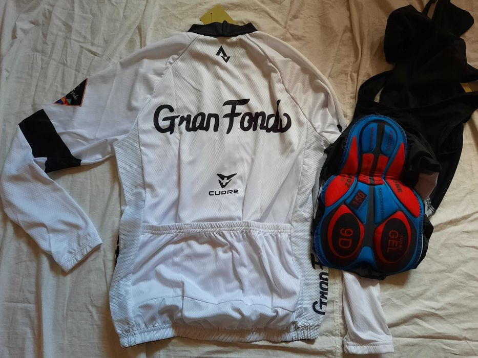 Echipament ciclism Strava Rosu Alb NOU subtire toamna primavara bluza