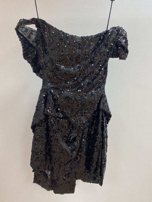 Официална, бална, черна рокля с корсет, пайети  - Vivienne Westwood