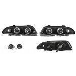 Set faruri tuning Bmw Seria 3 E46 Sedan/Combi 06.1998-09.2001 BestAutoVest fata stanga+dreapta, negru-transparent, tip bec H1+H1