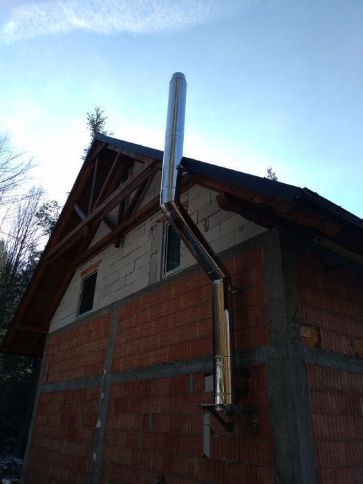 Horn de inox Coș de fum Burlane din inox izolate!