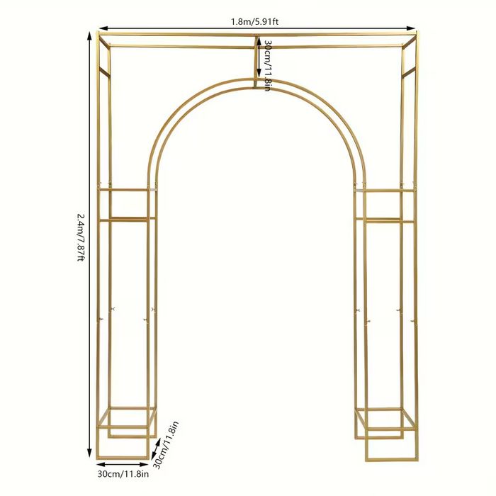 Златна сватбена арка чисто нова