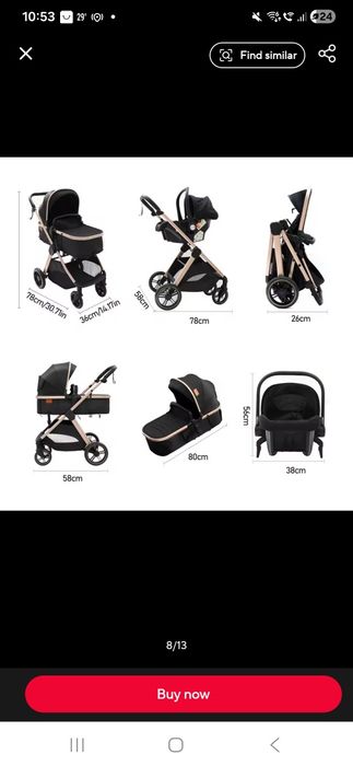 Carucior 3 in 1,bebe 0 luni-4 ani