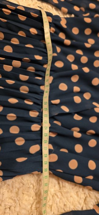 Rochie lunga verde inchis cu buline