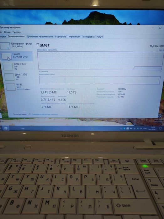 Продавам лаптоп Toshba Satellit-L750-1M9