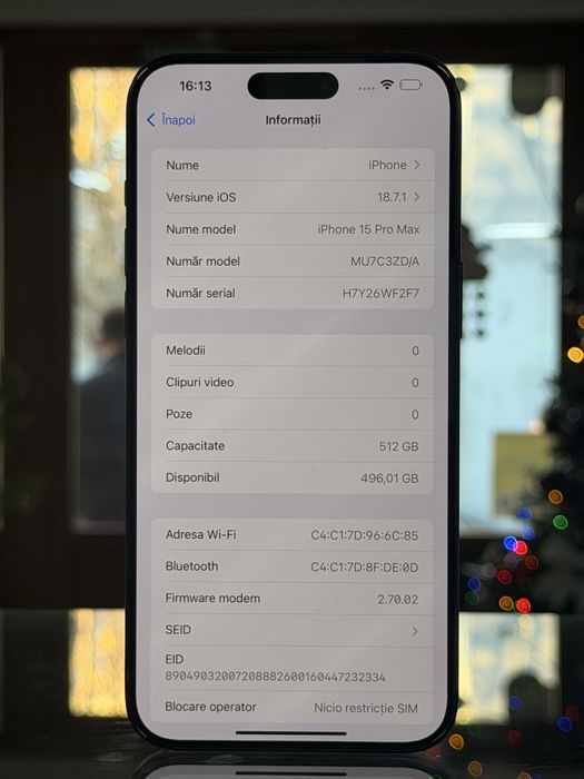 iPhone 15 Pro max Pret 3400 lei