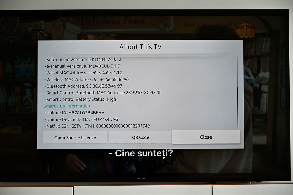 Televizor Smart Samsung 4K UHD 50” (127 cm) – UE50MU6102 – impecabil