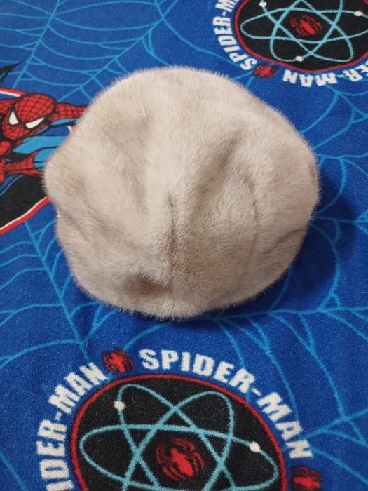 Шапка под норку серая