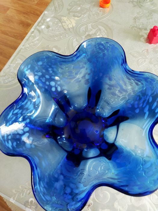 Ваза хрусталь синяя