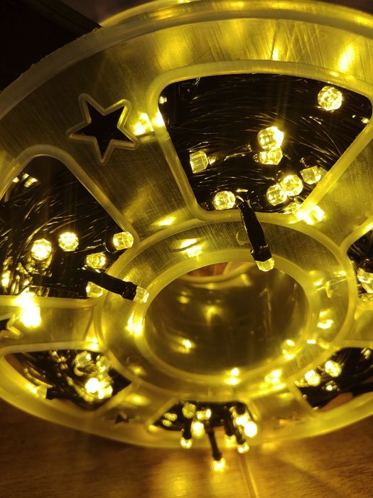 Ролка 100метра Коледни LED Лампи Кристален Диод