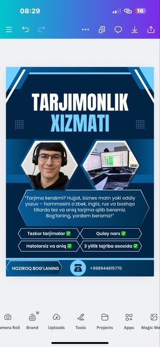 Tarjimon / таржимон yozma va og’izaki 5 yillik tajriba