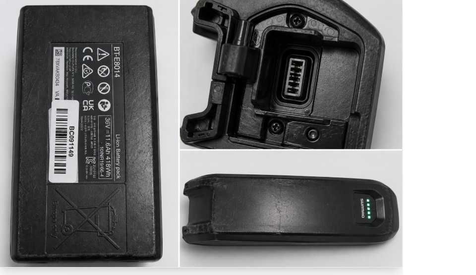 Baterie originală Shimano STEPS BT-E8014 – 36V 11.6Ah (418Wh) compatibil Shimano STEPS E6100, E7000 și E8000.