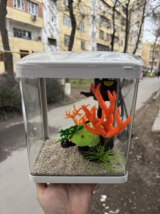 Akvarium kamplektida filtr kislarod va lampalari boladi