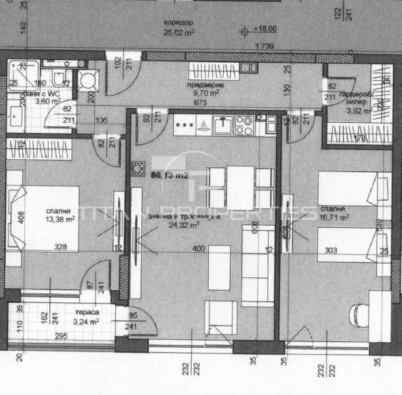 Продава се Тристаен апартамент в Пловдив, Тракия - 100 кв.м за 1550 €/кв.м - Снимка #1