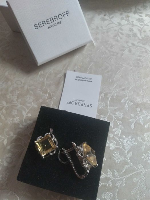 Серьги серебро с пломбой