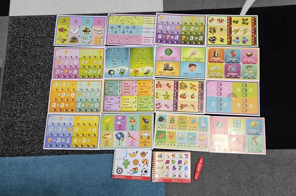 Lot  16 planșe+ 2 carnețele cu div.activ.interactive+creion electronic