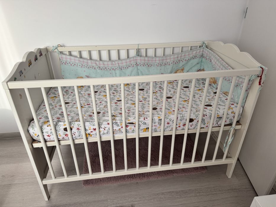 Patut de bebe cu saltea din cocos