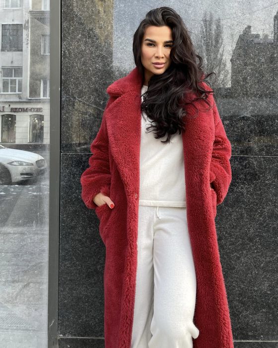 Шуба теплая тедди