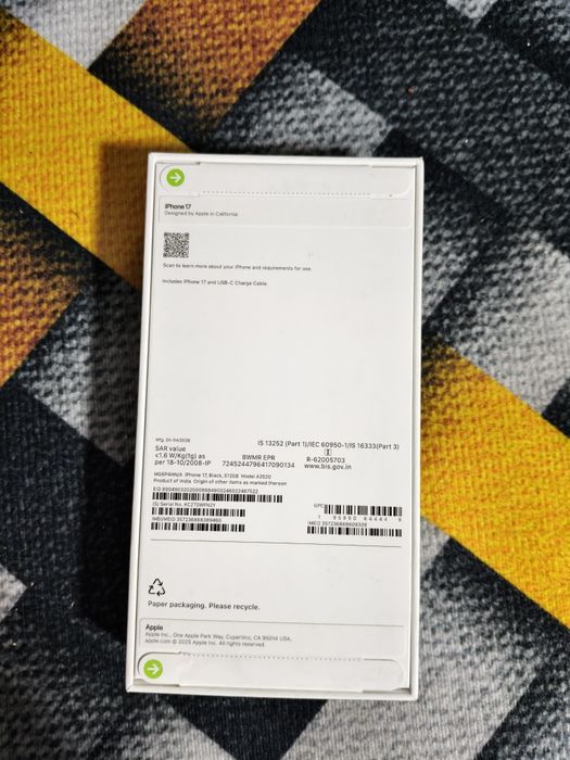 Запечатный iPhone 17 512gb