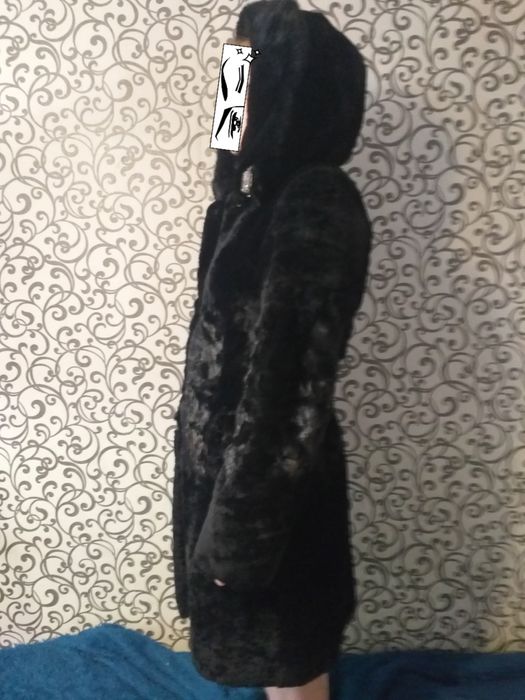 Шуба мутон с норкой