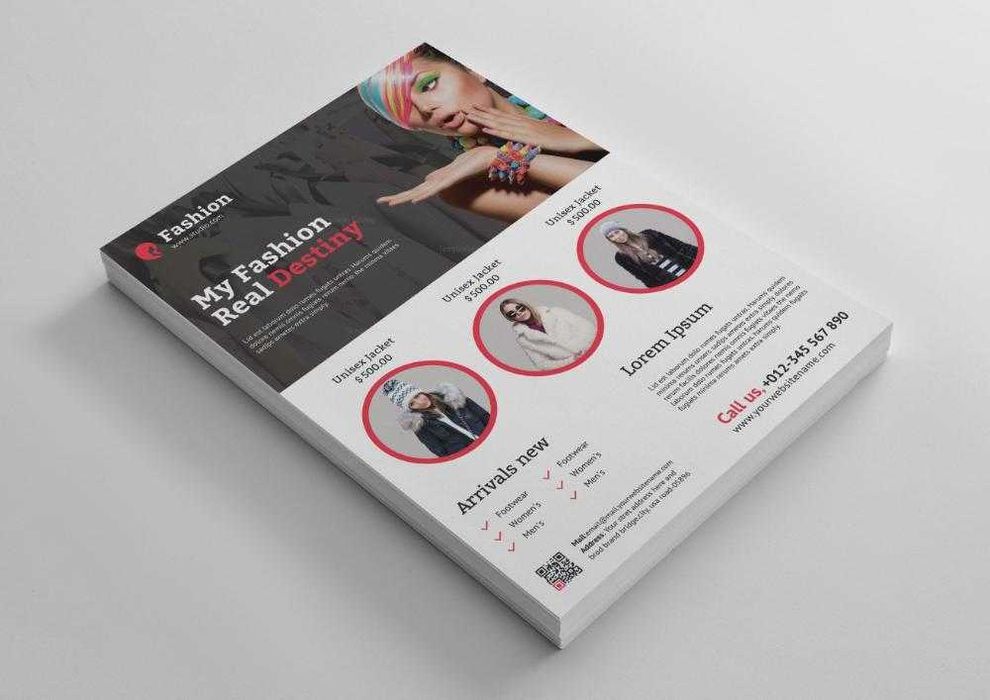 Flayer dizayn va bosma tez va sifatli yuqori sifat