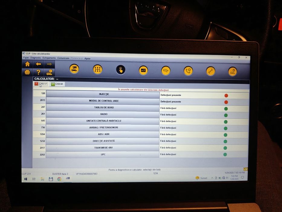 Can Clip Dacia Renault diagnoza dedicata