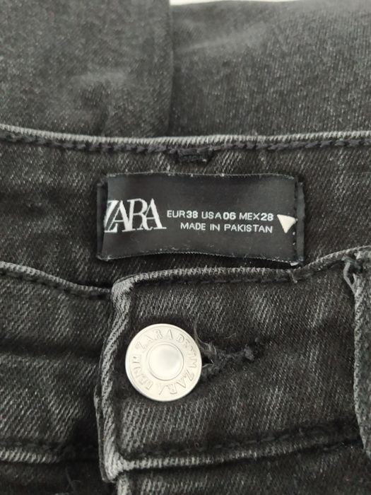 Zara Черни дънки с висока талия