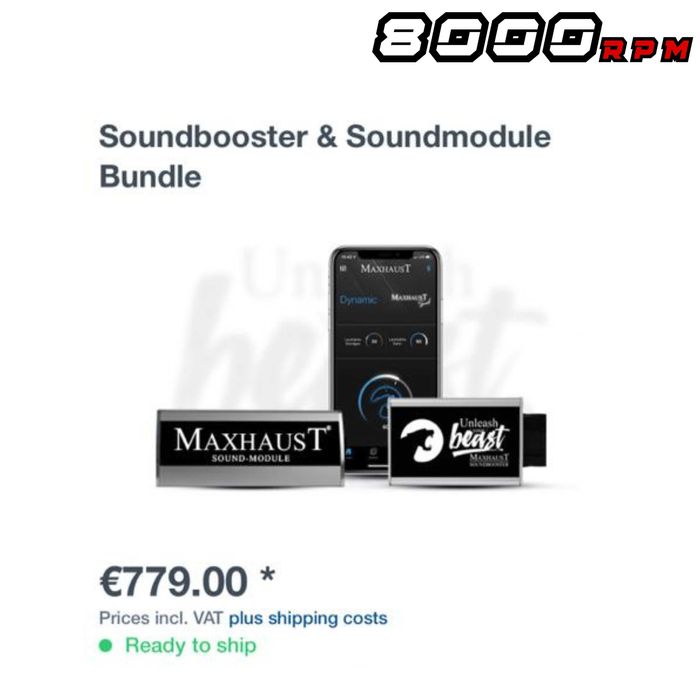 Спортен дълбок V8 звук за VW Maxhaust v3 Active Sound Seat Skoda Cupra