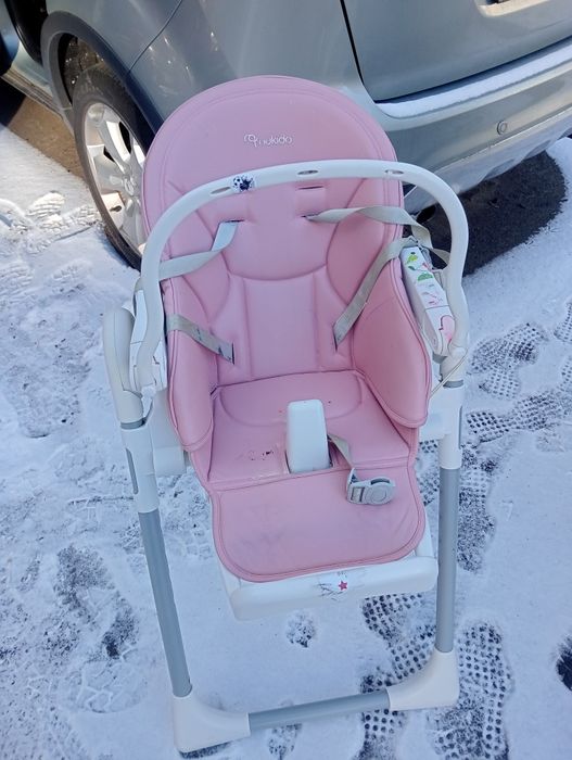 Scaun de masa bebe nikudo roz