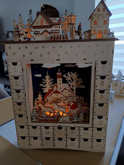 Calendar Advent din lemn Winter Dream