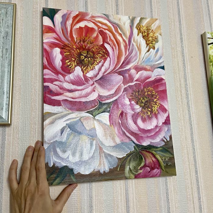 Картина маслом цветы