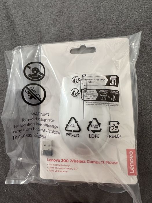 Lenovo 300 Wireless Compact Mouse, nou, sigilat, cu baterie inclusă