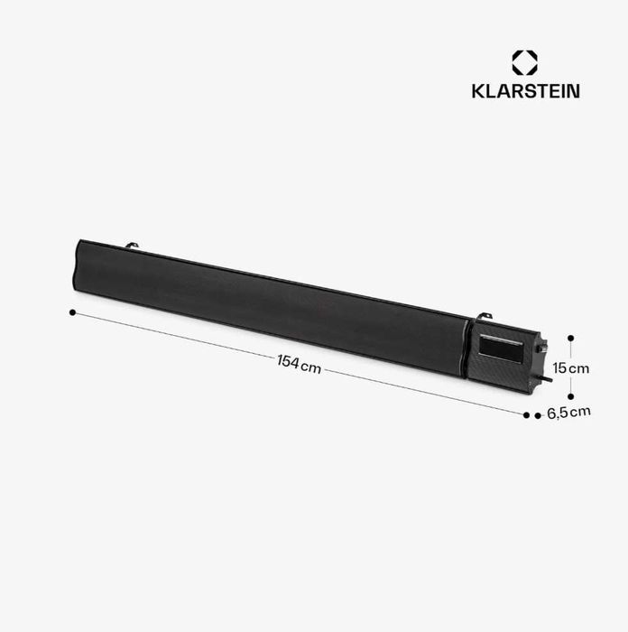 Cosmic Beam 2400W Стенен инфрачервен нагревател черен